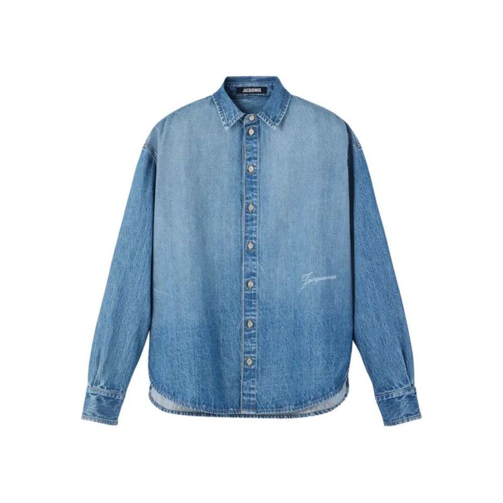 Jacquemus Men Button-Down Denim Shirt